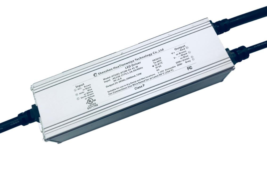 80W IP65  1-10V dimming driver   UL