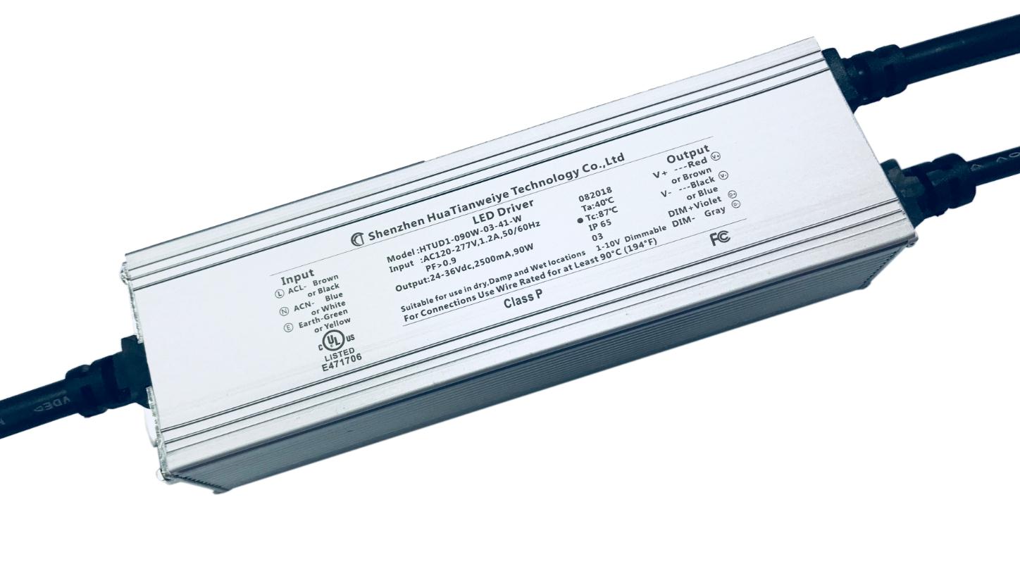 90W IP65 1-10V dimming driver